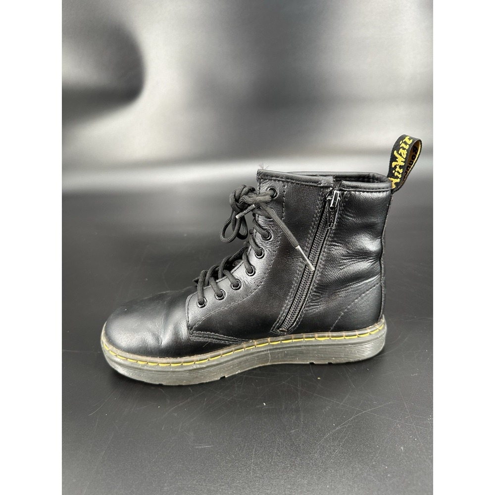 Doc Dr. Martens Zavala J Combat Boots Women's Sz 3 US EU 34 Black Girls Youth - Picture 5 of 11